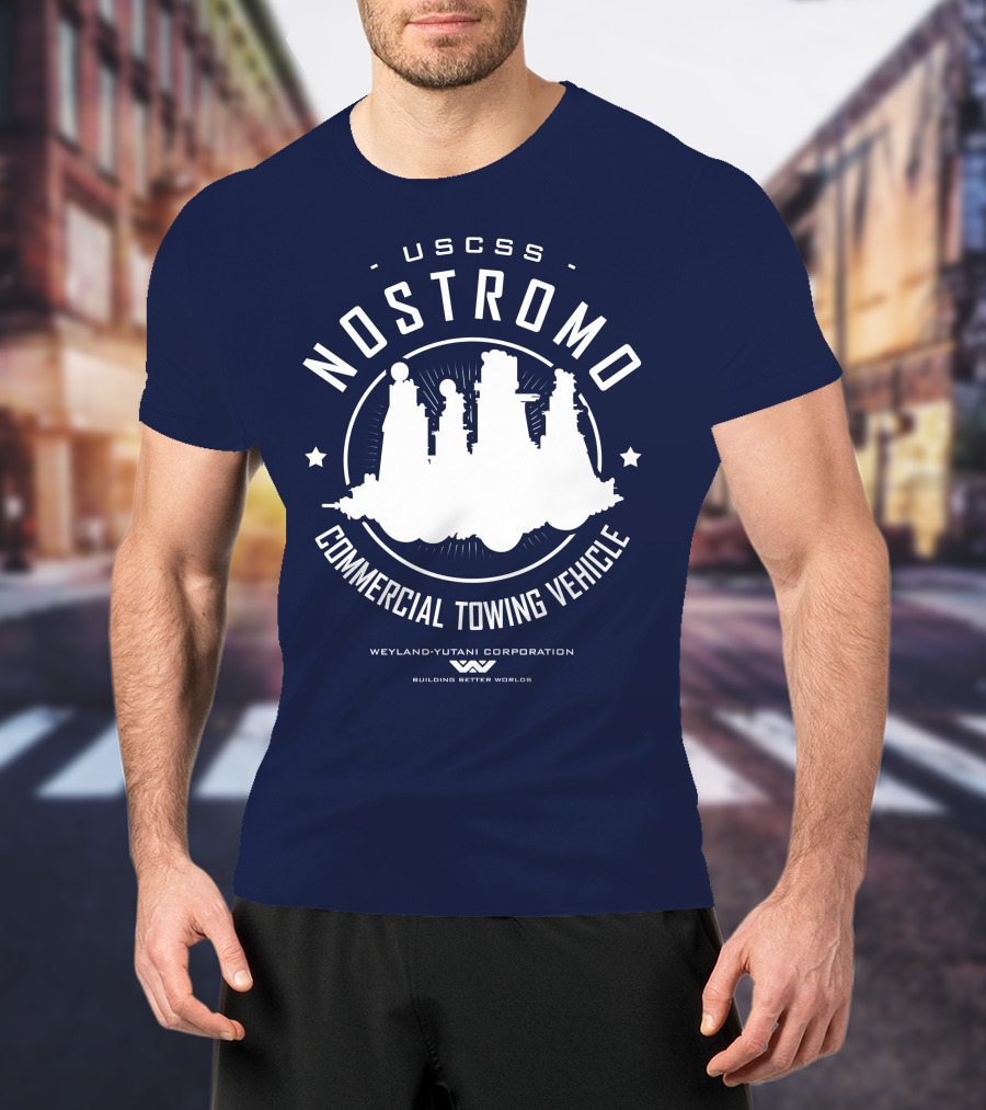 USCSS Nostromo Commercial Towing Vehicle Weyland-Yutani Building Better Worlds T-Shirt