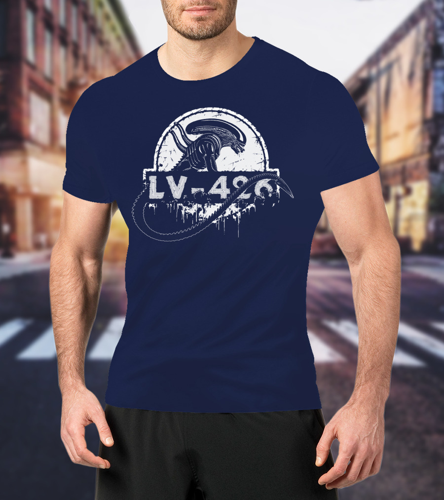 LV 426 Nostromo Xenomorph Jurassic Crossover T-Shirt