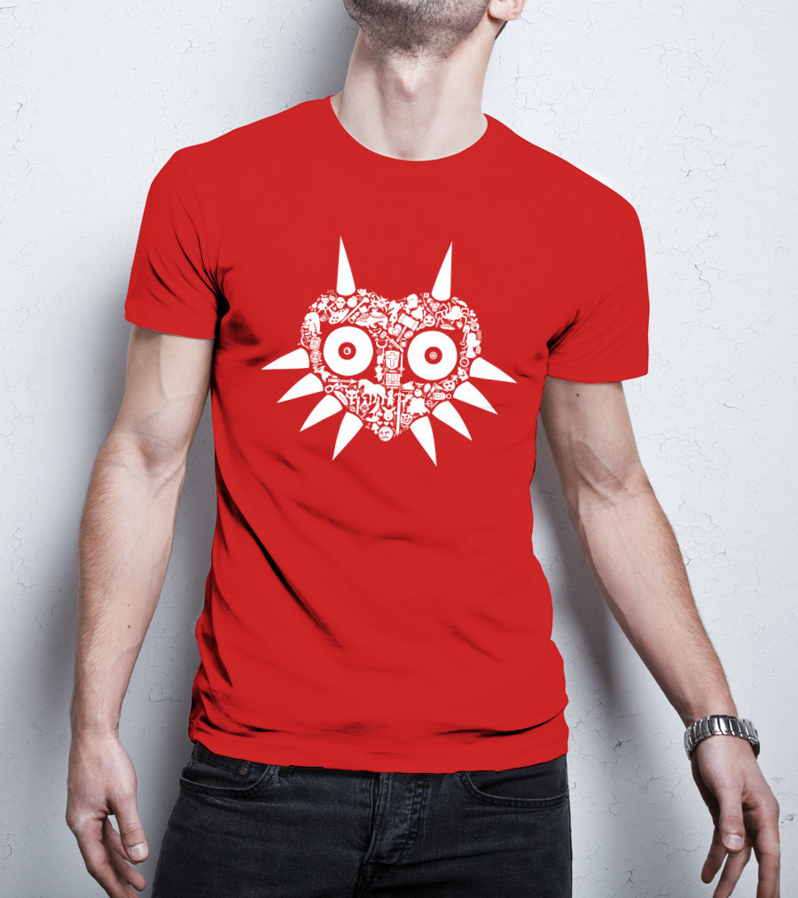 Majora's Mask Hidden Icons Heart Shape T-Shirt