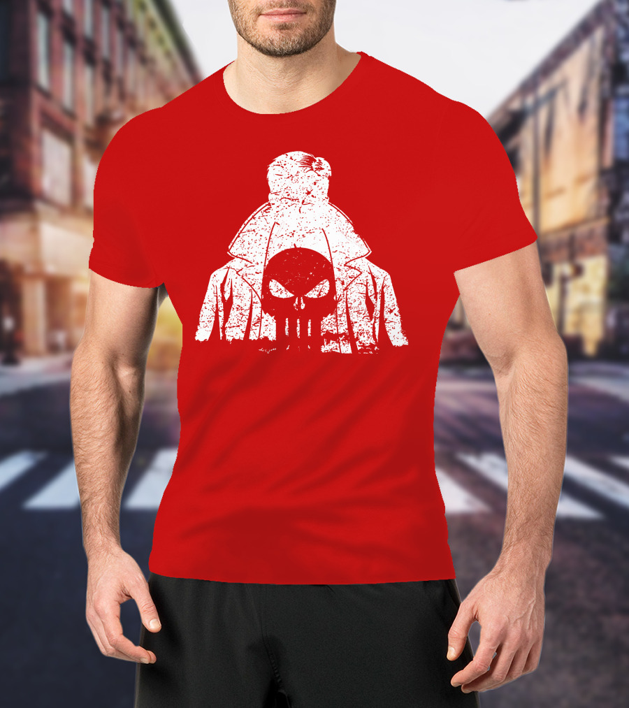 Punisher Shadow Of Vengeance Trench Coat Skull T-Shirt