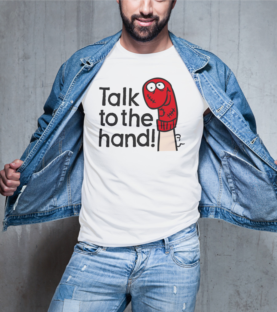 Talk To The Hand Red Sock Puppet T-Shirt