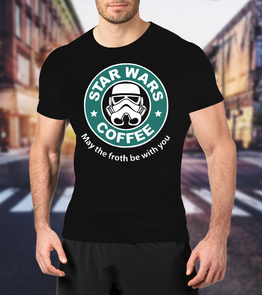 Star Wars Coffee May The Froth Be With You Stormtrooper T-Shirt