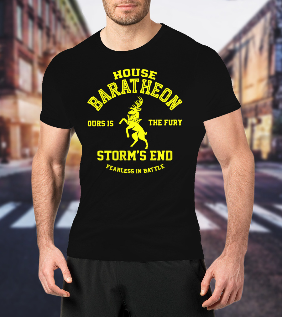 House Baratheon Ours Is The Fury Storm's End Fearless In Battle T-Shirt