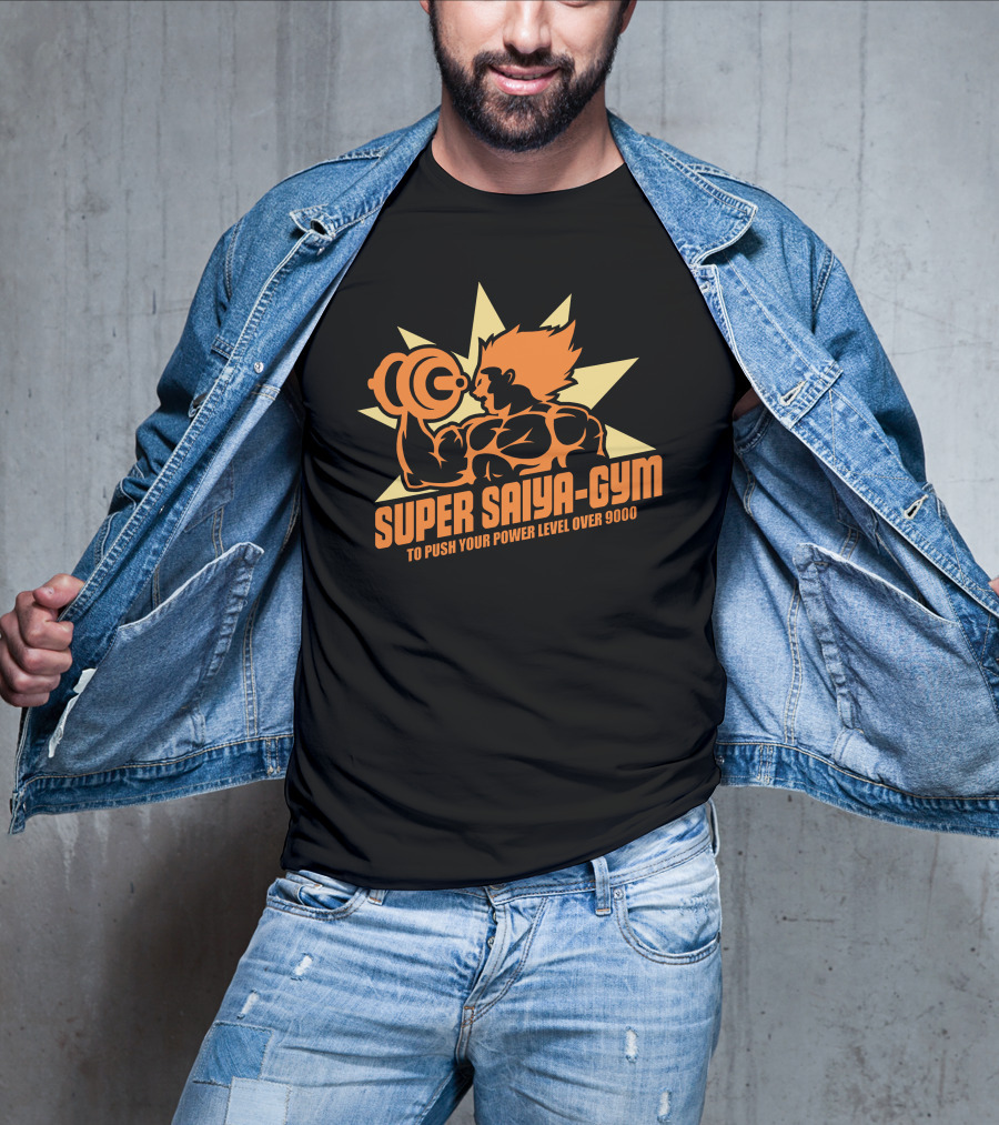Super Saiya Gym To Push Your Power Level Over 9000 T-Shirt