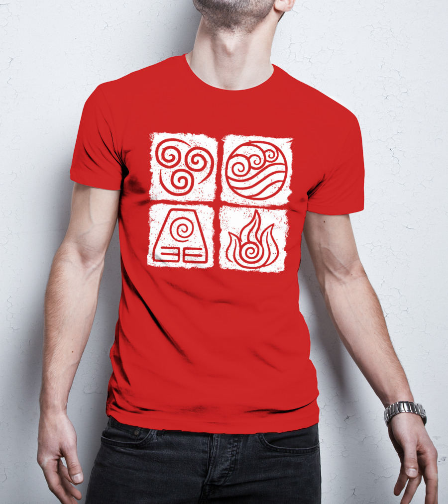 Avatar Air Water Earth Fire Elements T-Shirt