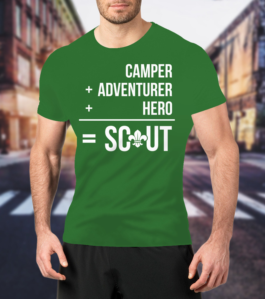 Camper Adventurer Hero Scout Fleur-de-Lis T-Shirt