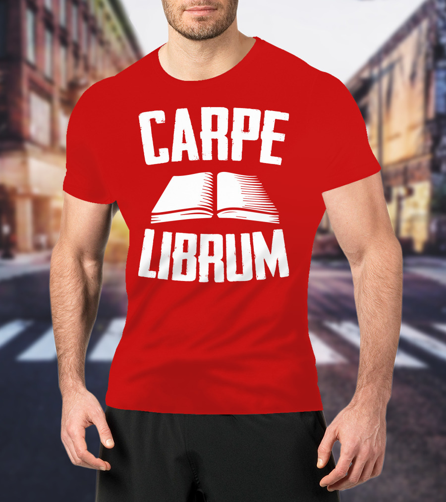 Carpe Librum Open Book Typography T-Shirt