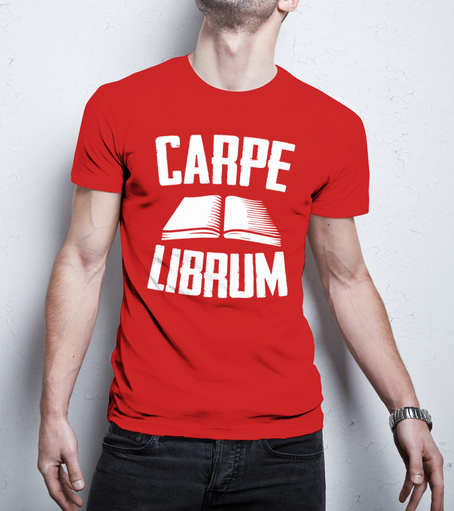 Carpe Librum Open Book Typography T-Shirt