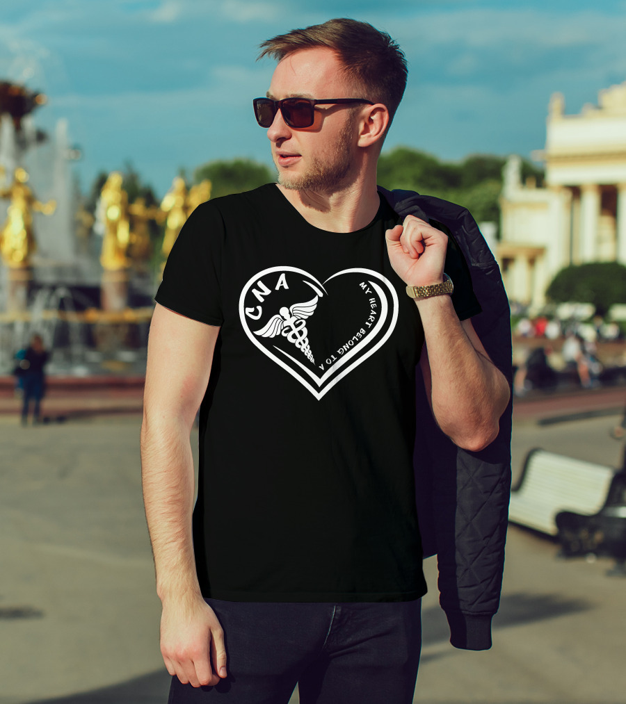 CNA My Heart Belongs To A Caduceus Heart T-Shirt