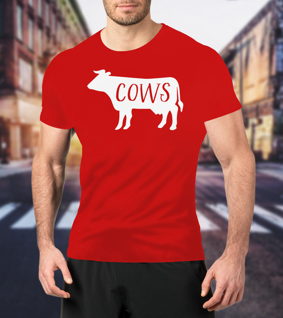 COWS White Silhouette T-Shirt