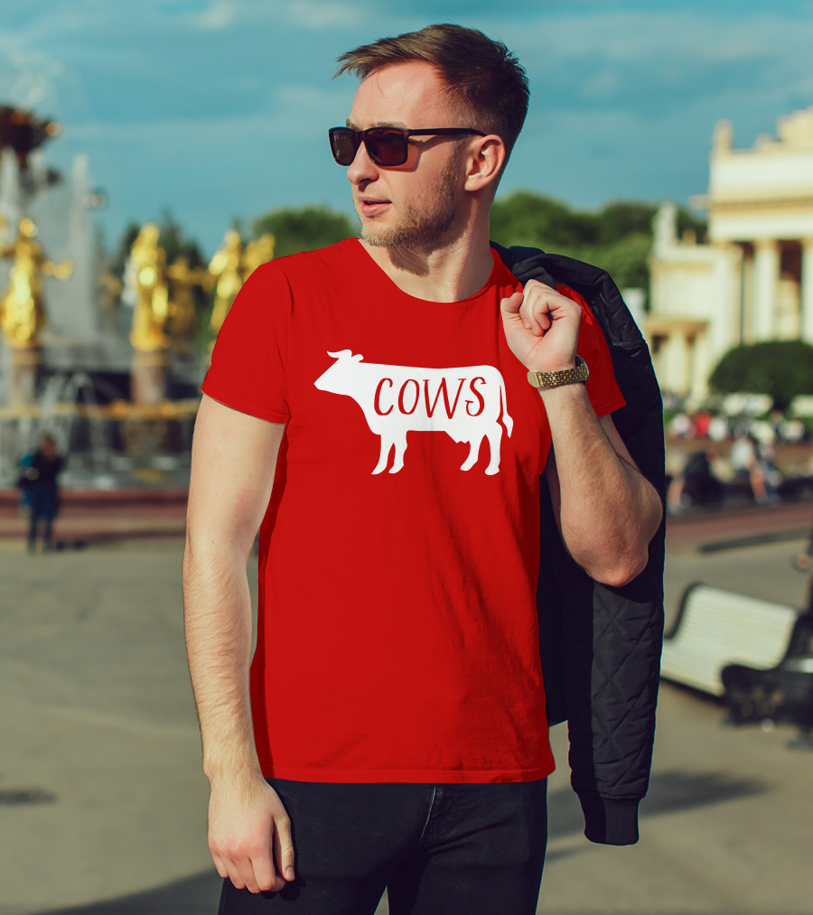 COWS White Silhouette T-Shirt