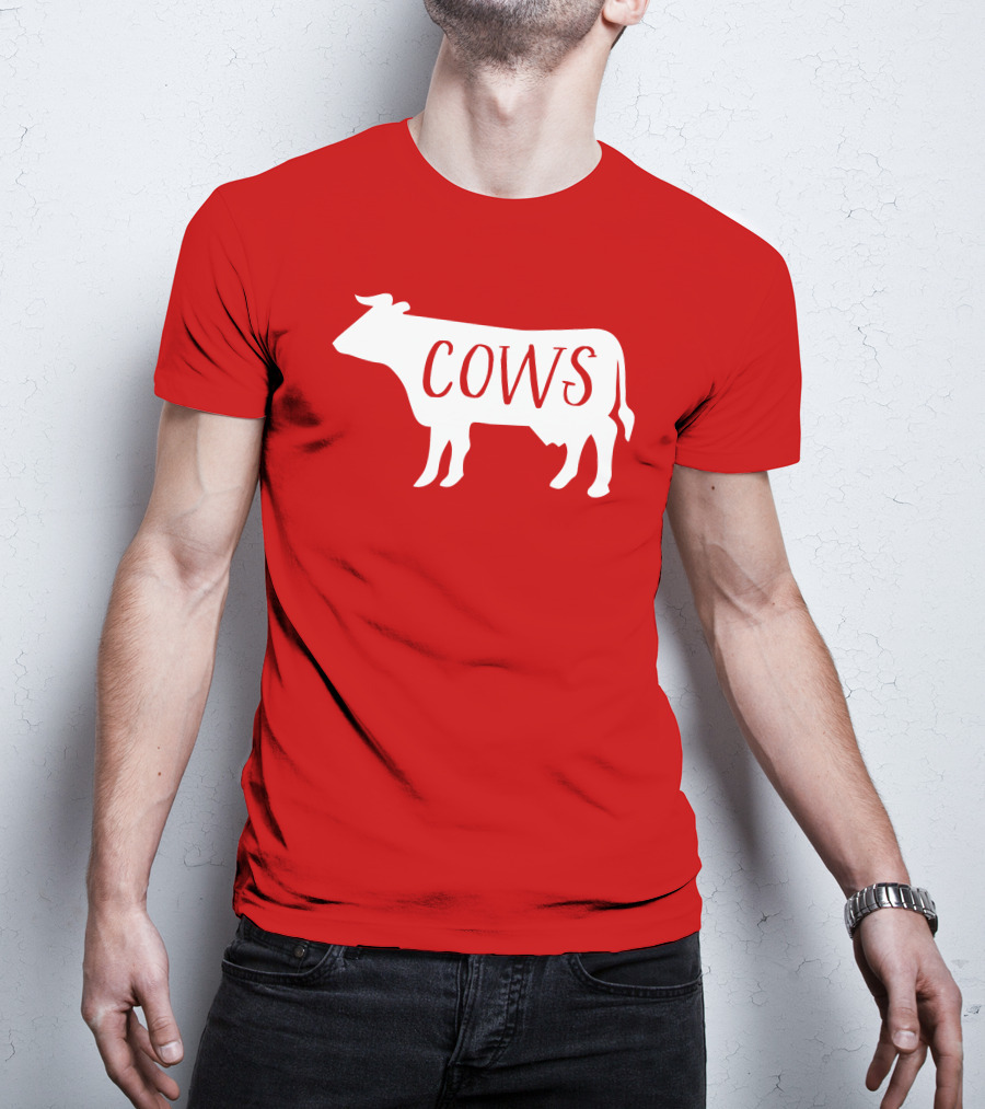 COWS White Silhouette T-Shirt