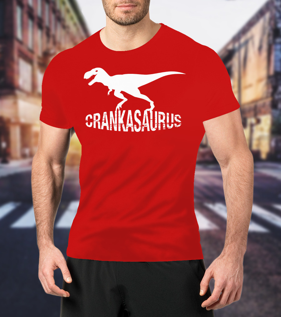 Crankasaurus Dinosaur Logo Parody T-Rex T-Shirt