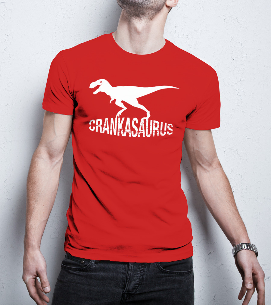 Crankasaurus Dinosaur Logo Parody T-Rex T-Shirt