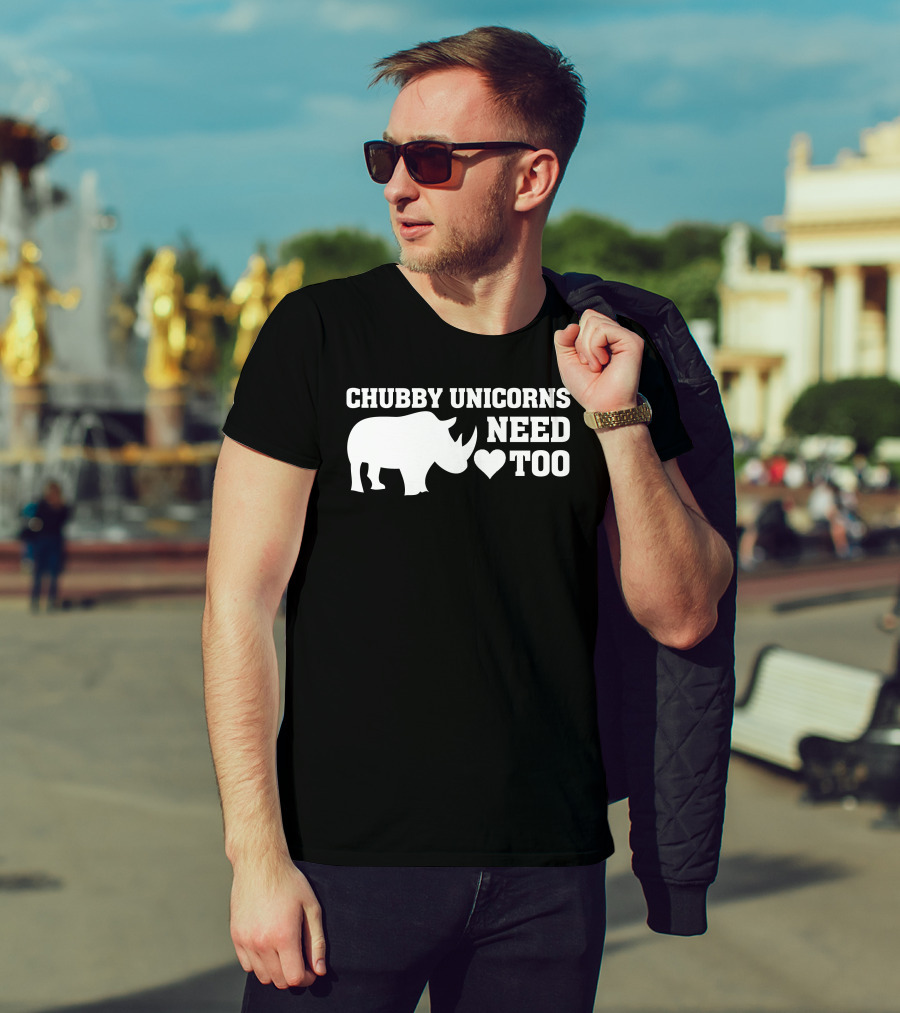 Chubby Unicorns Need Love ♥ Too Rhino T-Shirt