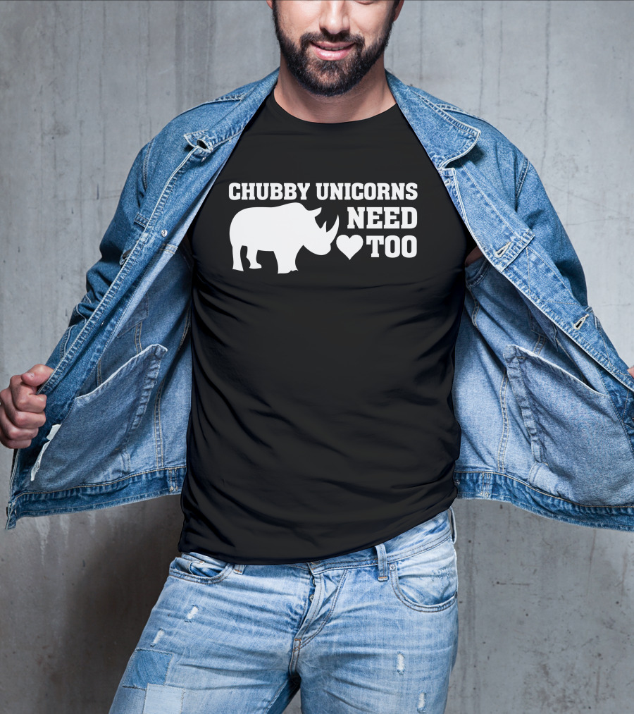 Chubby Unicorns Need Love ♥ Too Rhino T-Shirt