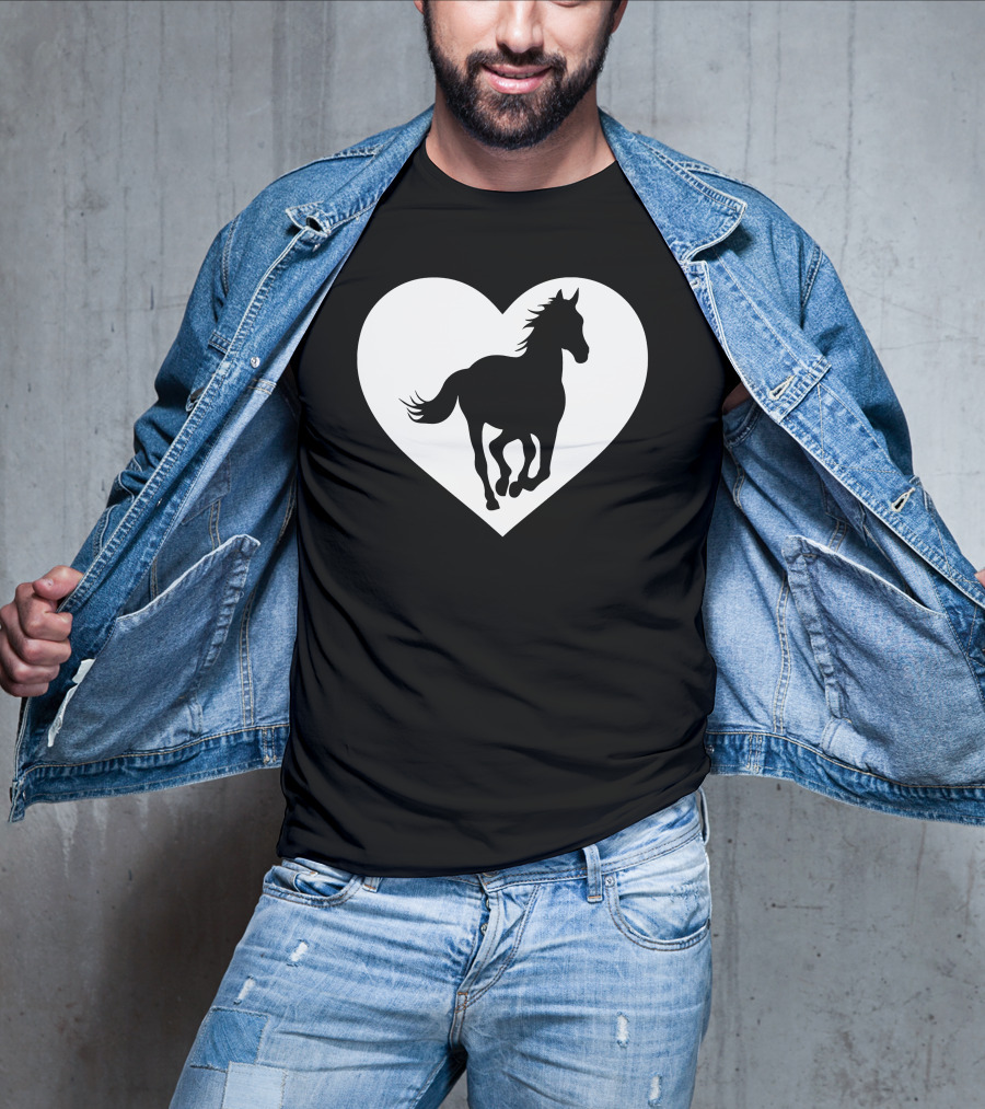 Heart Horse Silhouette Icon T-Shirt