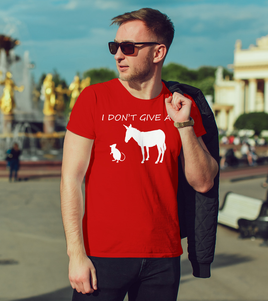 I Don't Give A Rats Ass Donkey And Rat T-Shirt