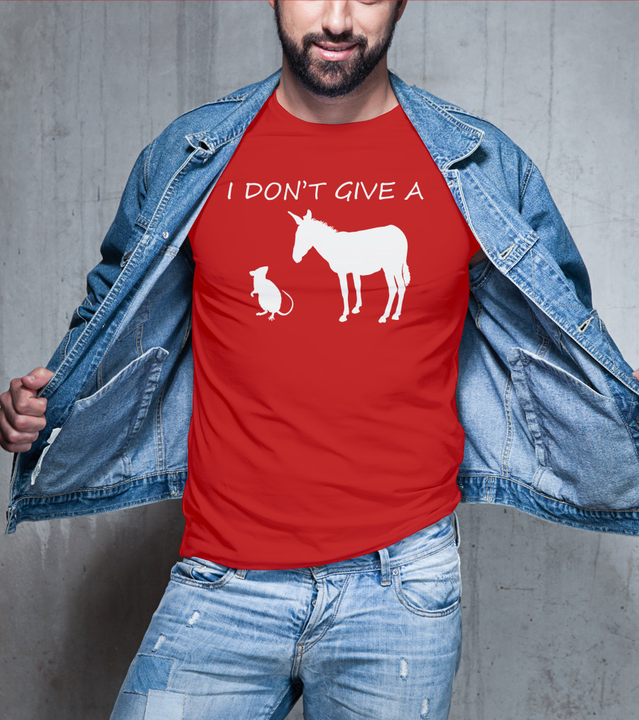I Don't Give A Rats Ass Donkey And Rat T-Shirt