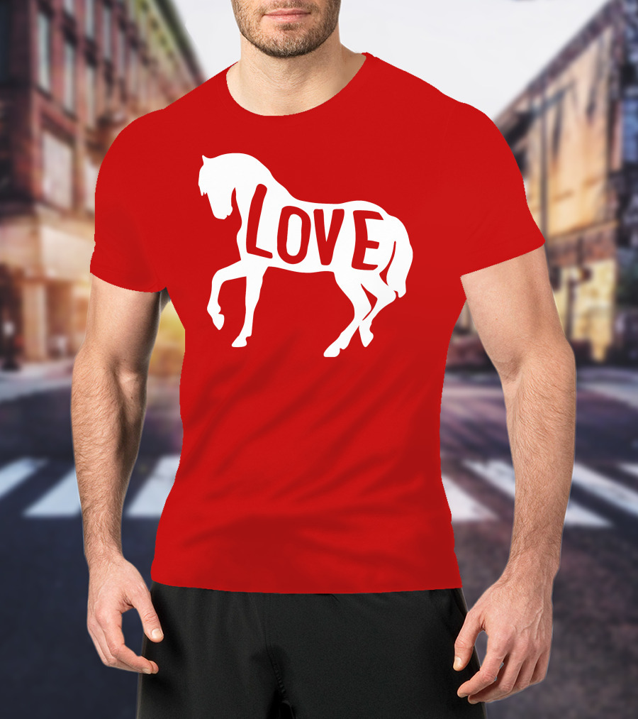 Love Horse White Silhouette T-Shirt