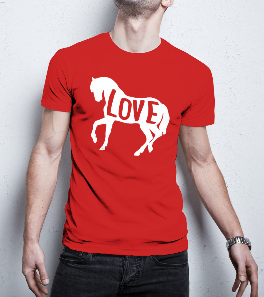 Love Horse White Silhouette T-Shirt