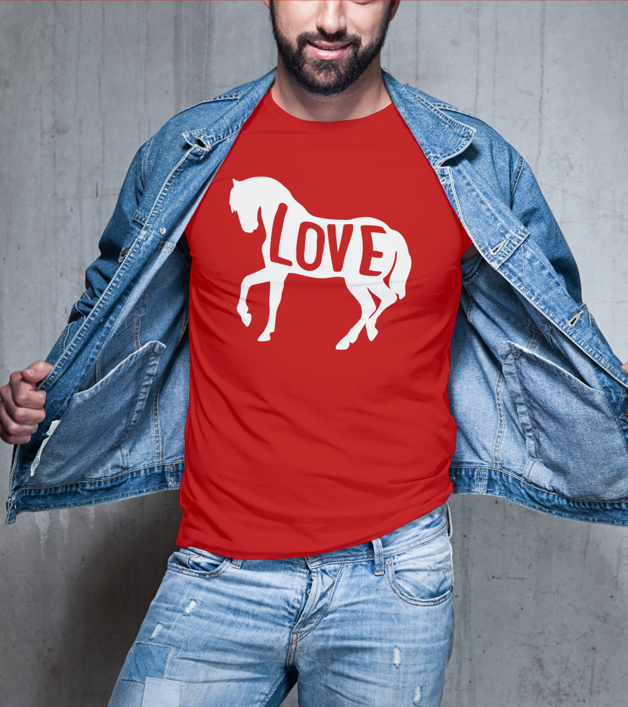 Love Horse White Silhouette T-Shirt