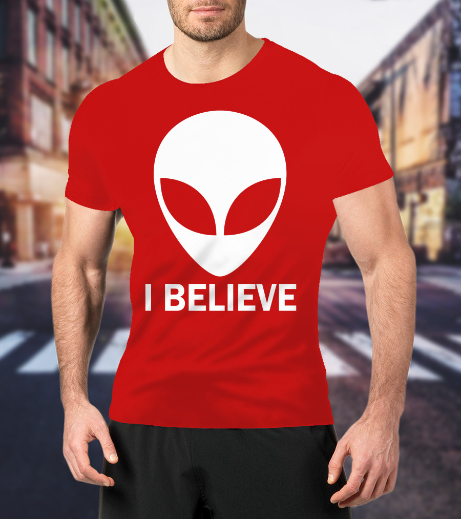 I Believe Alien Face T-Shirt