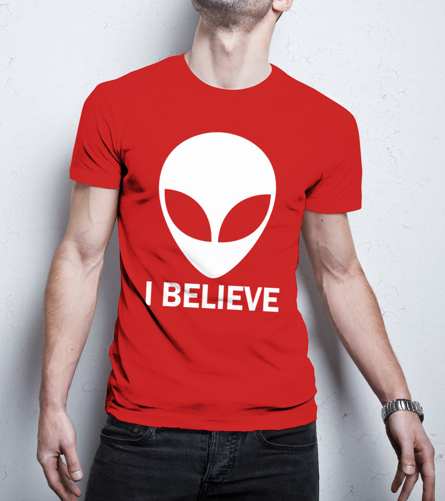 I Believe Alien Face T-Shirt
