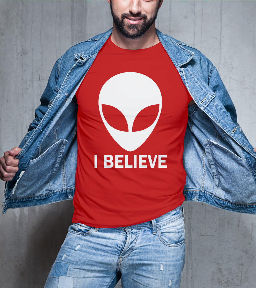 I Believe Alien Face T-Shirt