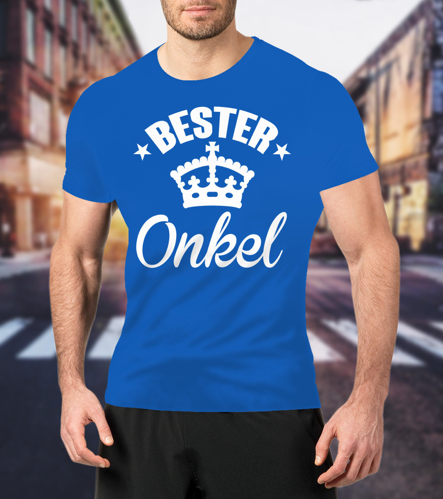 Bester Onkel Der Welt Krone-Star-Blaue Perfektion T-Shirt