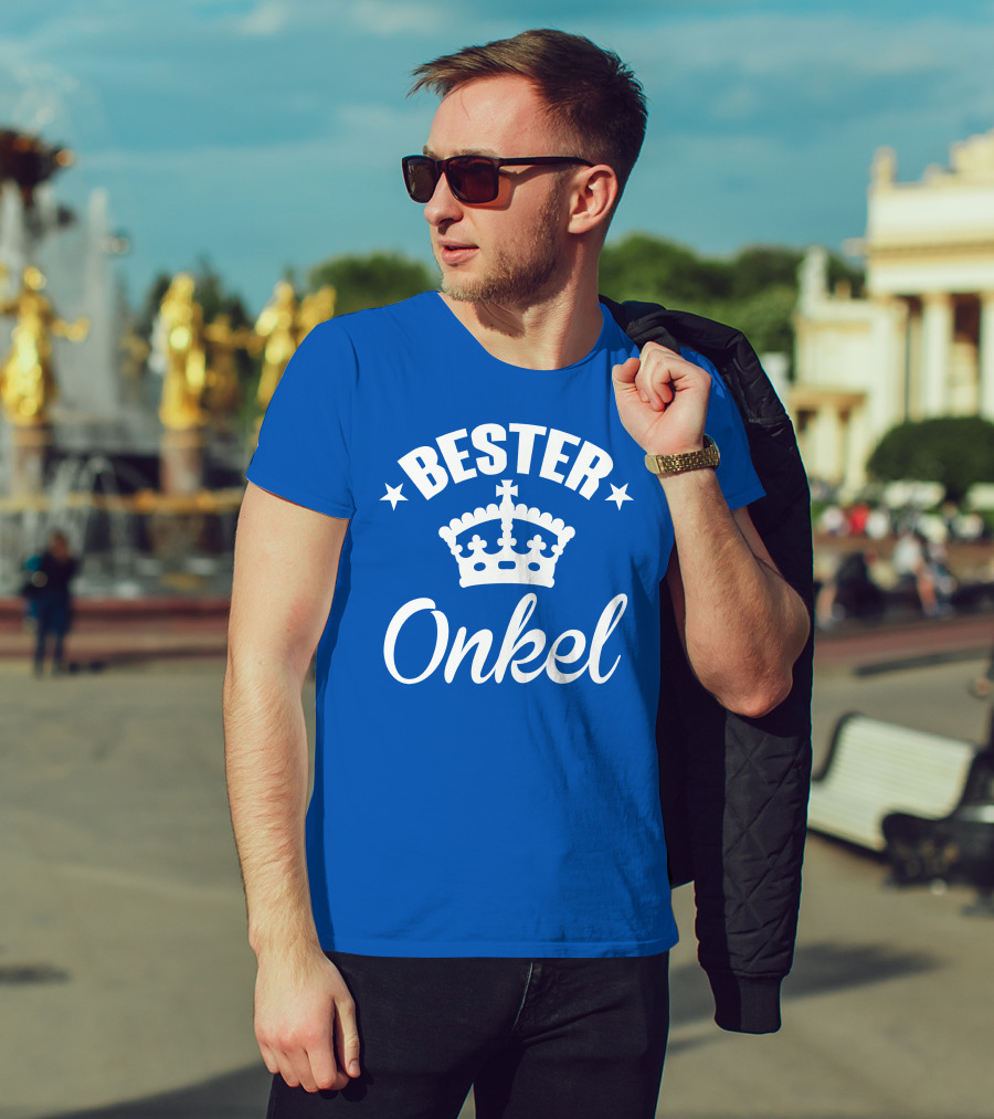 Bester Onkel Der Welt Krone-Star-Blaue Perfektion T-Shirt
