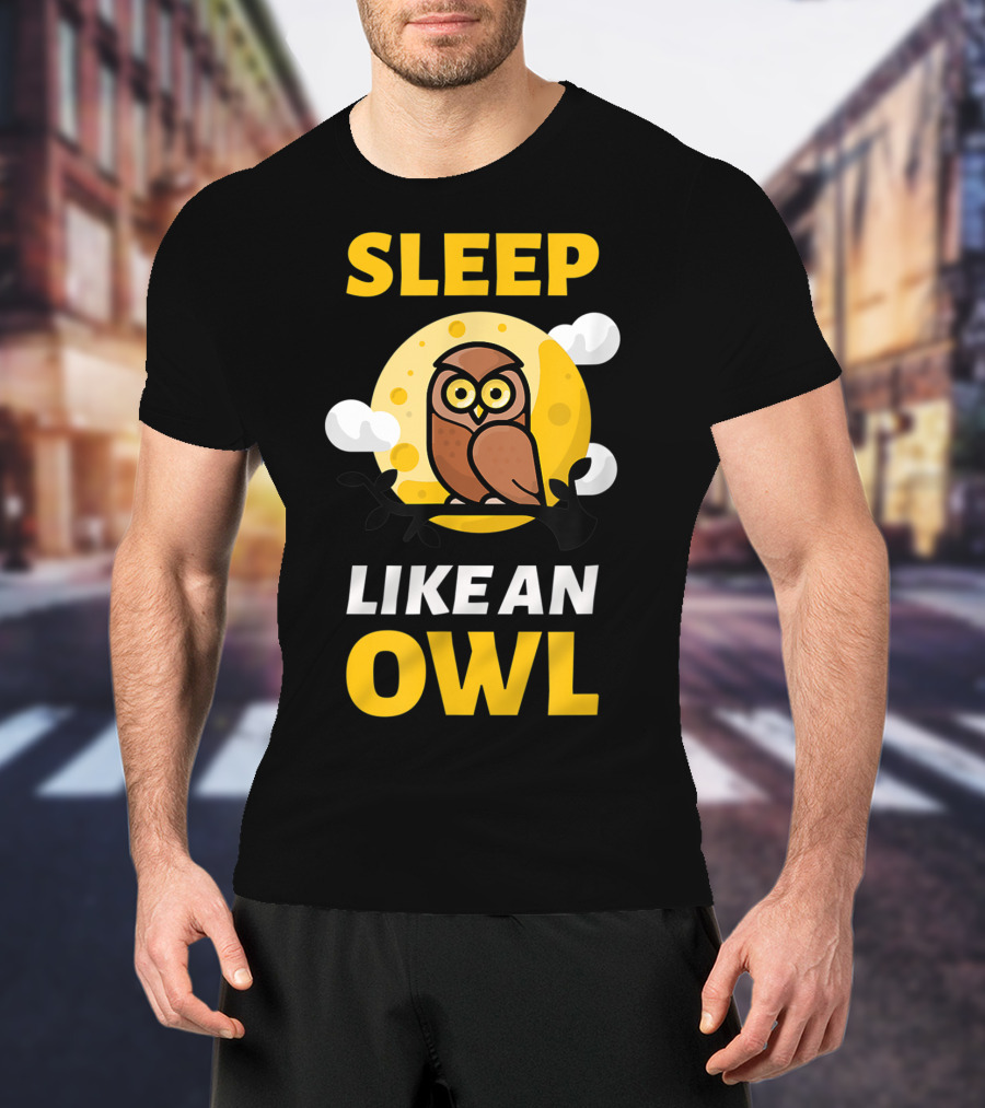 Hilarious Sleep Like An Owl No Sleep Insomnia Sleepless Party T-Shirt