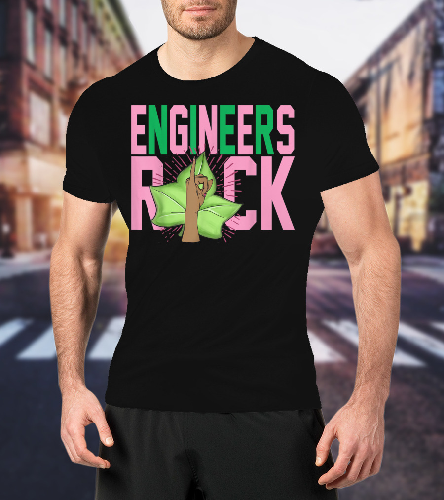 Engineers Rock 1908 Pink And Green Aka Sorority T-Shirt