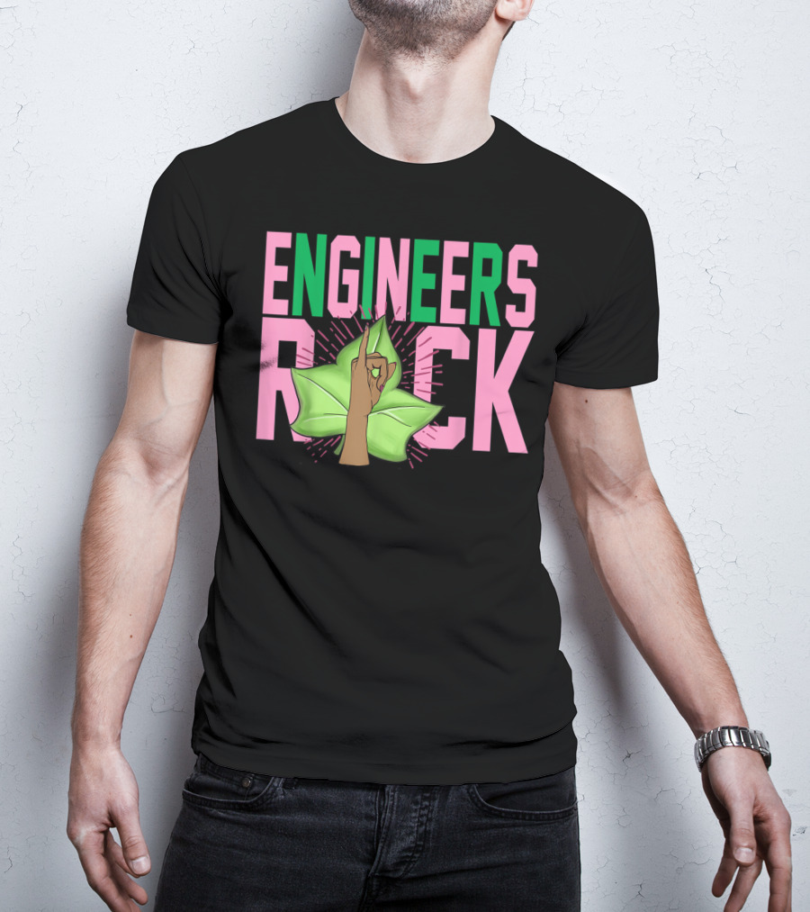 Engineers Rock 1908 Pink And Green Aka Sorority T-Shirt