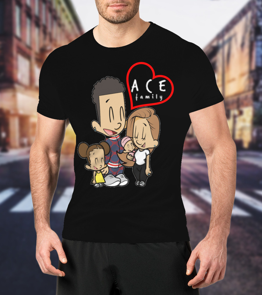 Ace Family Cartoon Heart Merck T-Shirt