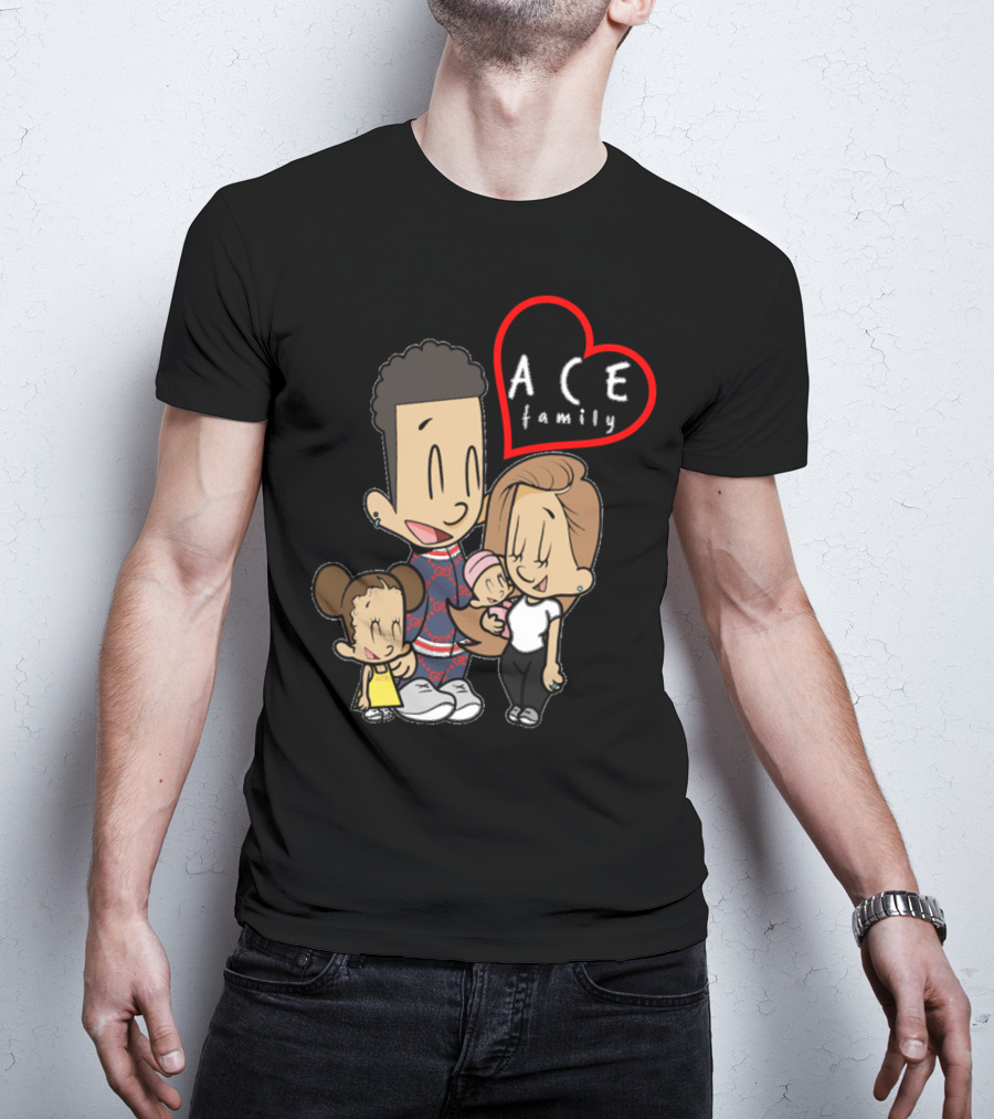 Ace Family Cartoon Heart Merck T-Shirt