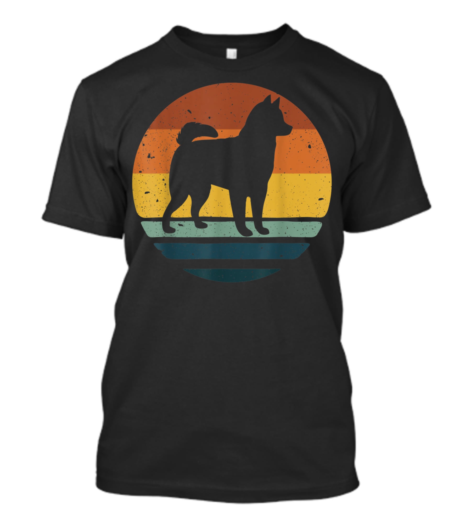 Alaskan Klee Kai Vintage Dog Sunset T-Shirt