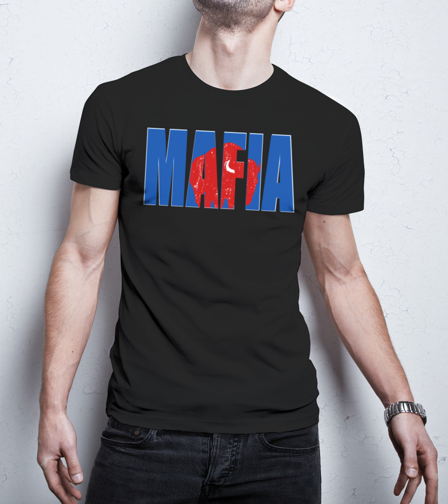 Buffalo Bills Mafia Fan Football Red Blue T-Shirt