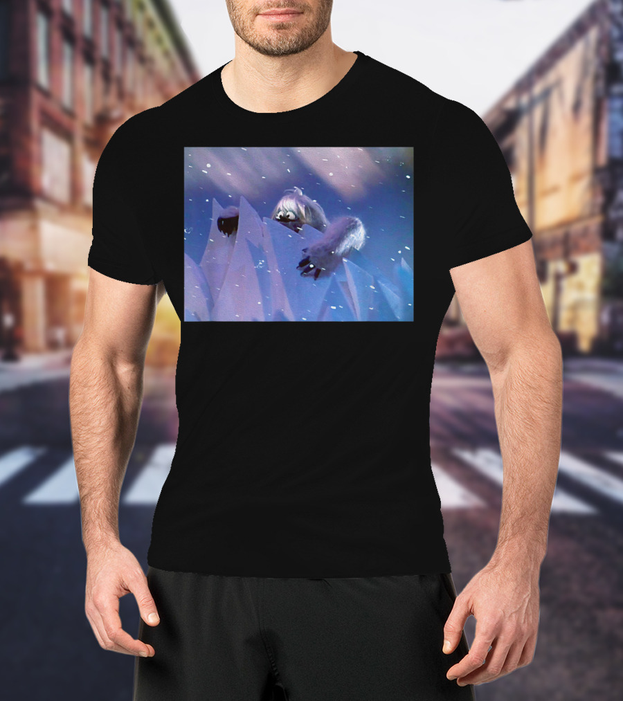 Classic Christmas Special Abominable Snowman Winter Scene Rugged Snowy Mountains T-Shirt