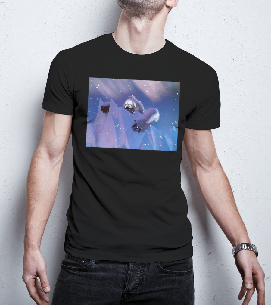 Classic Christmas Special Abominable Snowman Winter Scene Rugged Snowy Mountains T-Shirt