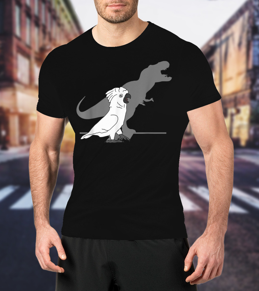 Cute Screaming Parrot Bird Birb Funny Trex T-Shirt