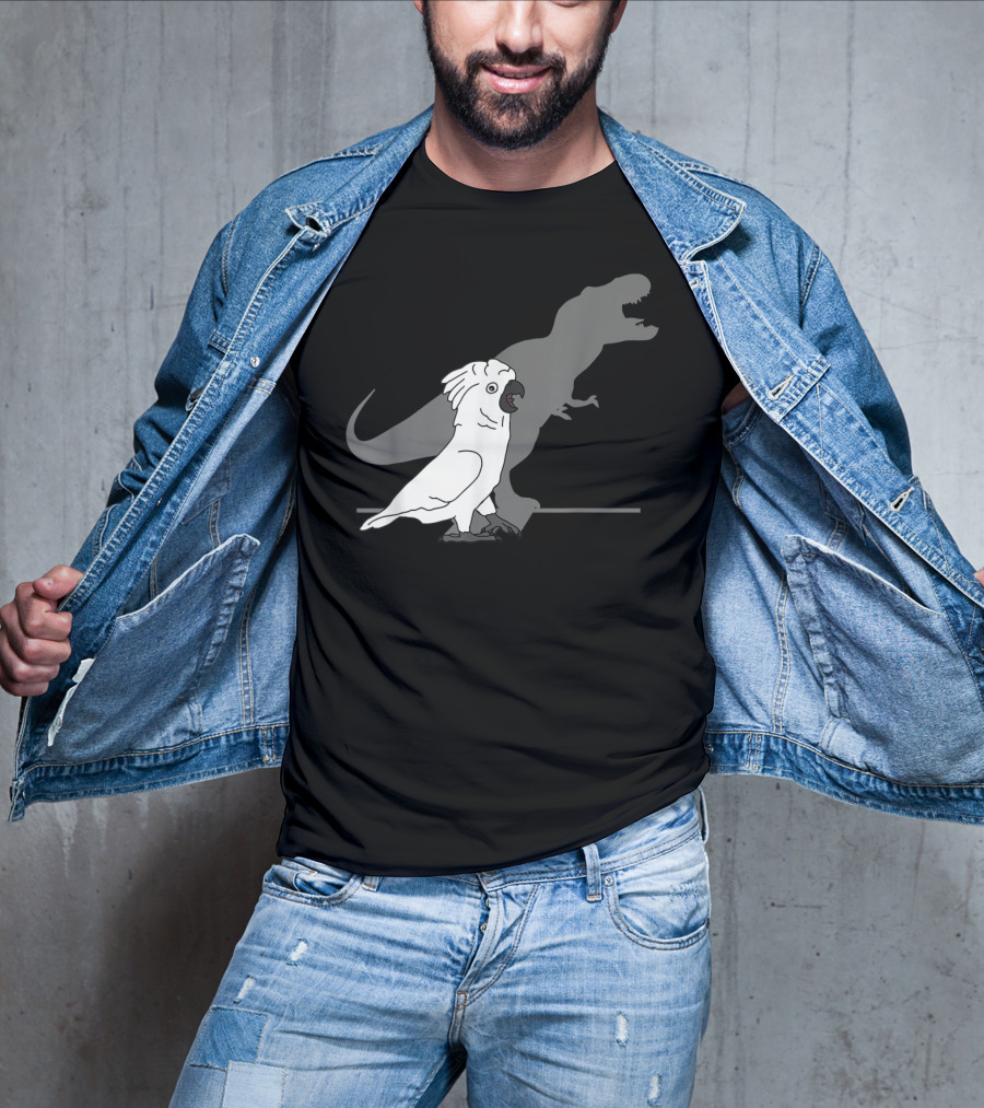 Cute Screaming Parrot Bird Birb Funny Trex T-Shirt