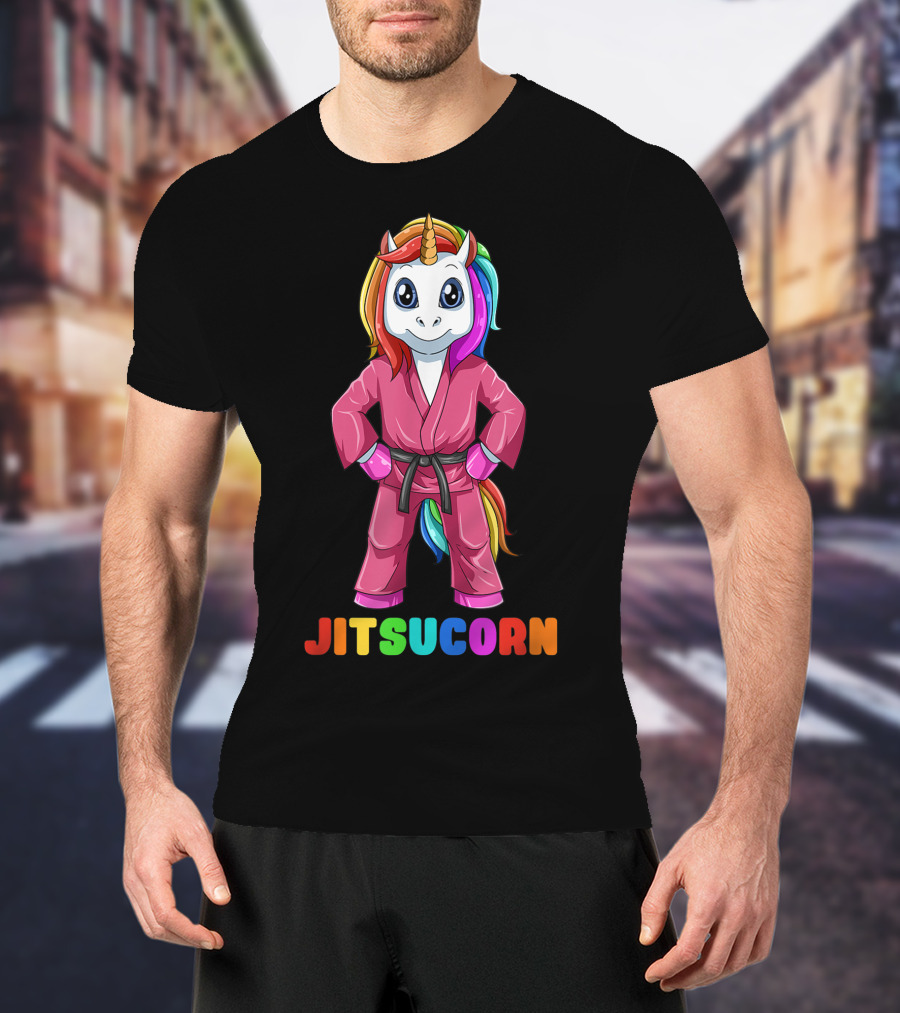 Jitsucorn Cute Unicorn Brazilian Jiujitsu Bjj T-Shirt