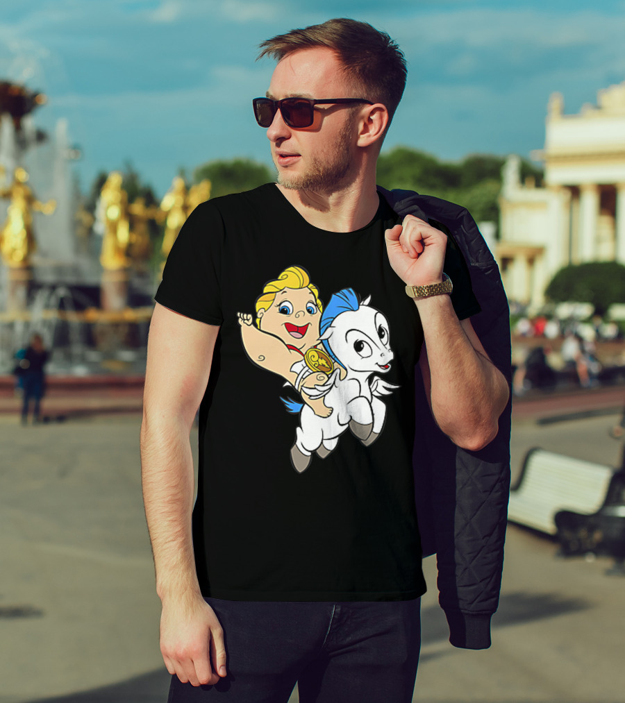 Disney Baby Hercules Riding Pegasus Iconic Image T-Shirt