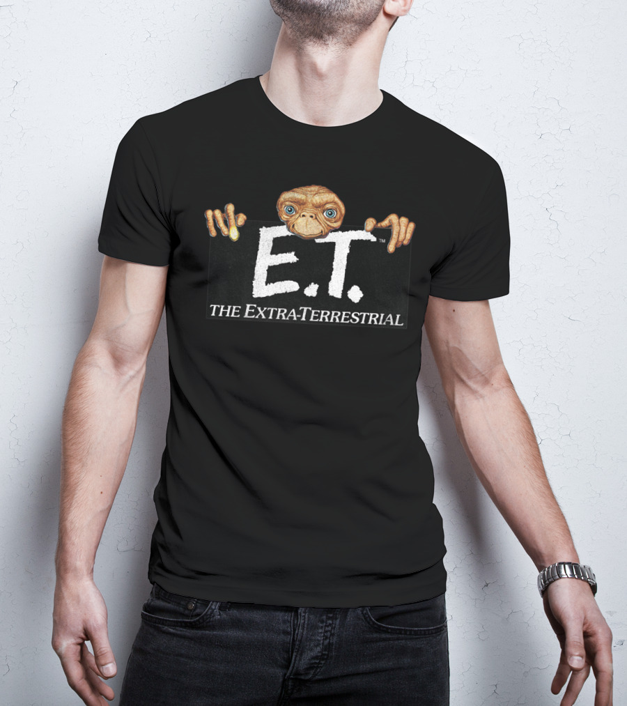 E.T. The Extra-Terrestrial Movie Icon Holding Sign T-Shirt