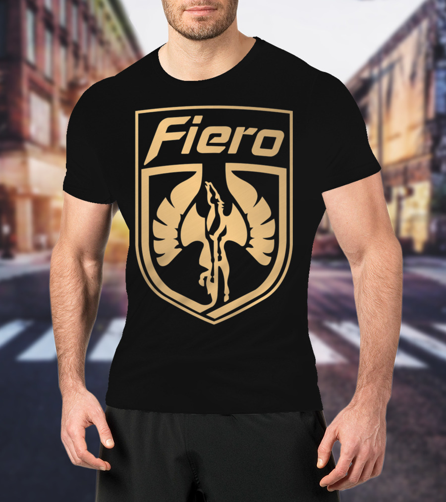 Fiero Emblem Golden Winged Creature Shield T-Shirt