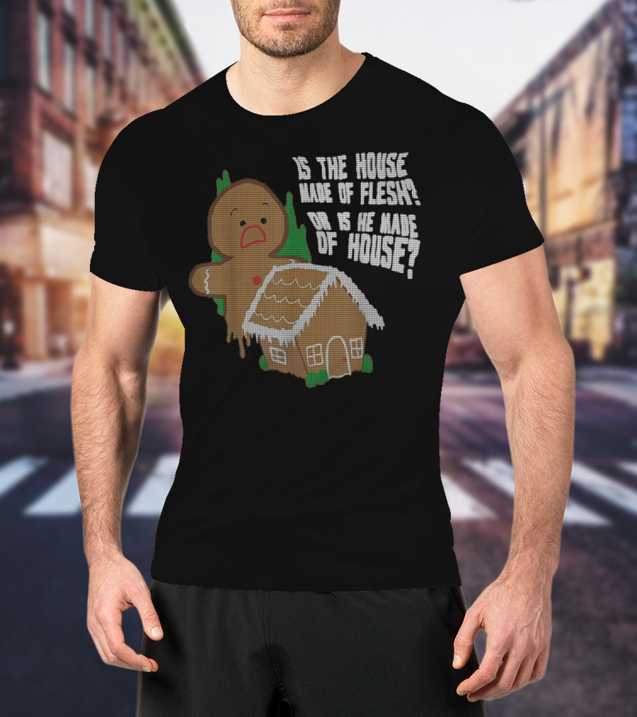 Funny Animation Cute Comics Gingerbread House Paradox T-Shirt