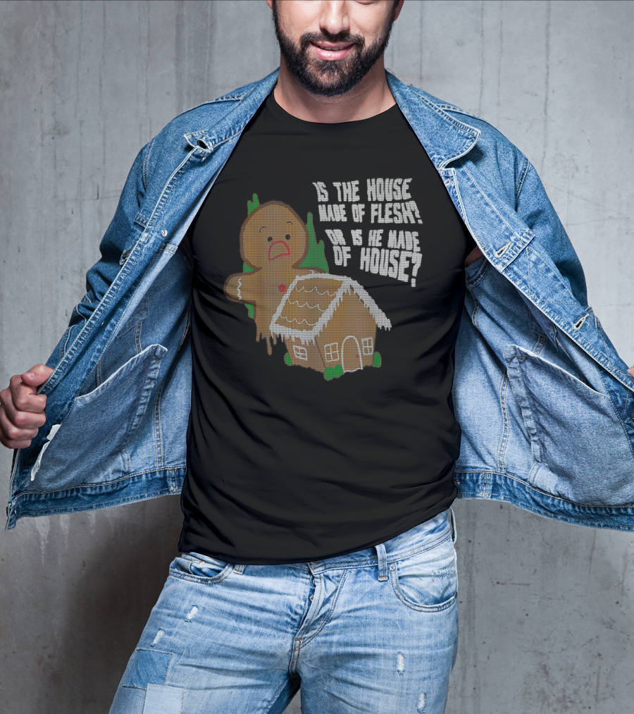 Funny Animation Cute Comics Gingerbread House Paradox T-Shirt