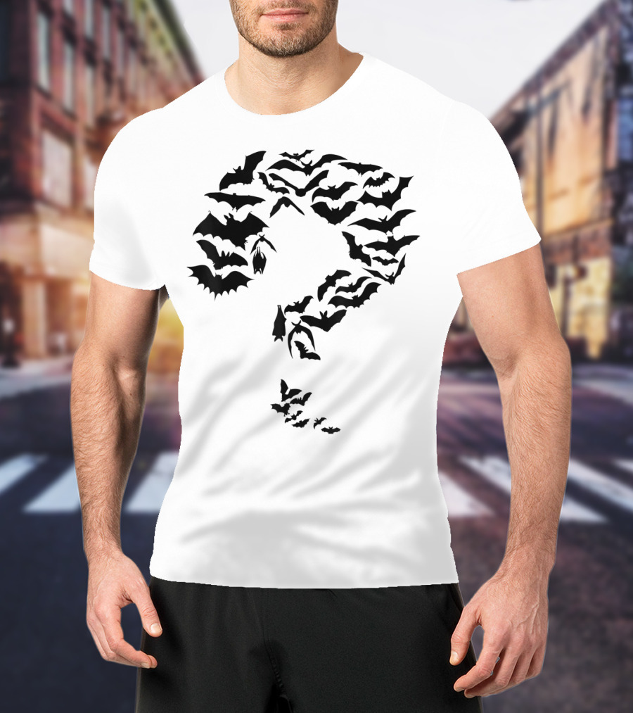 Funny Sheldon Nerdy Comic Bats Forming Question Mark T-Shirt
