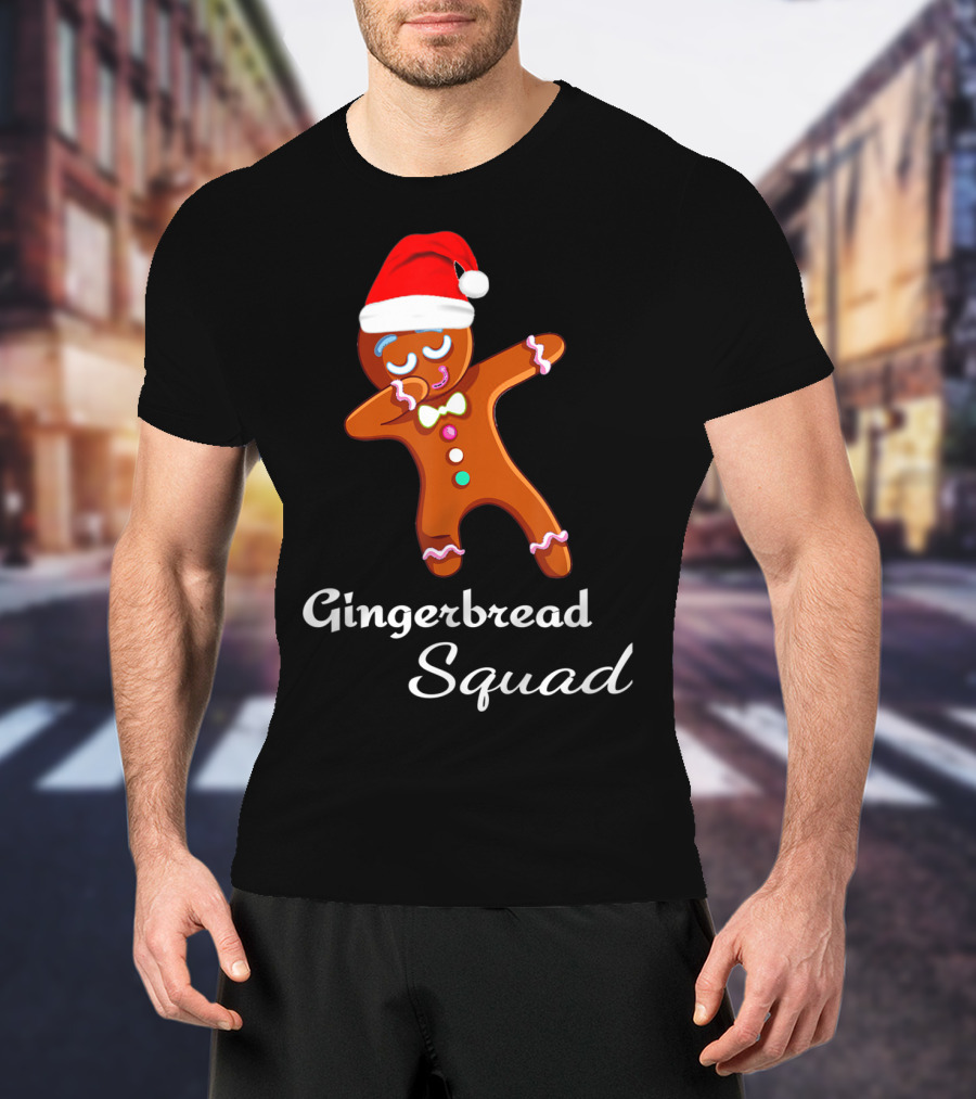 Gingers For Life Dabbing Gingerbread Squad With Santa Hat T-Shirt